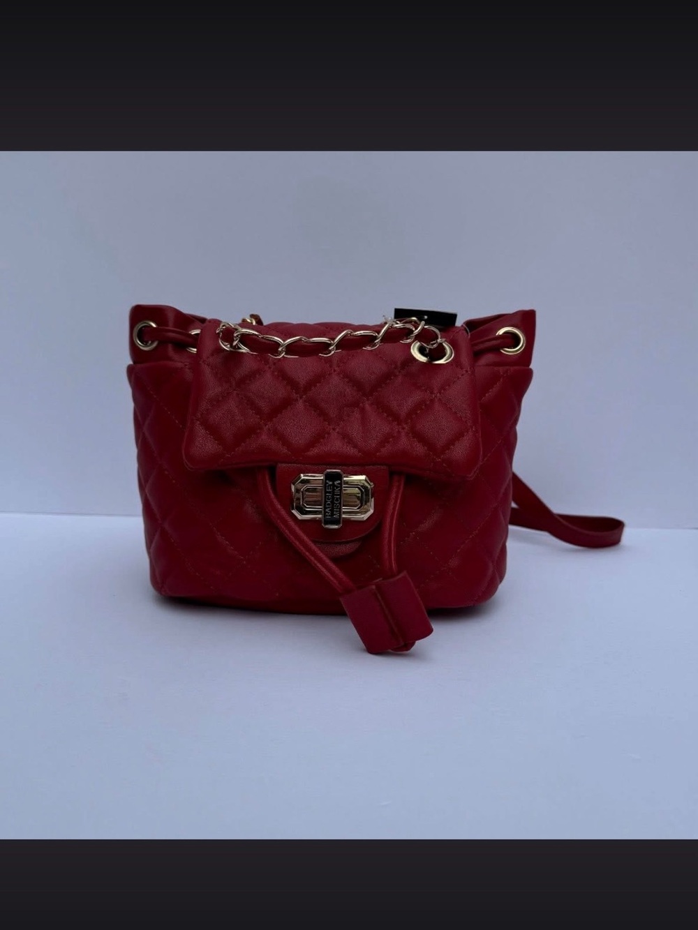 NWT Small Vegan Leather Badgley Mischka Backpack